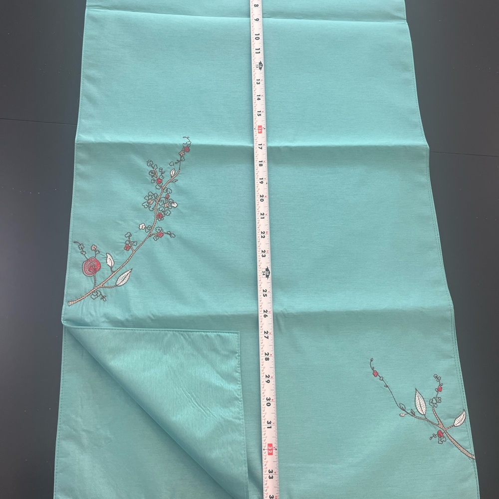 NWT Lenox Chirp Turquoise Table Runner, 19x70 - Picture 10 of 13
